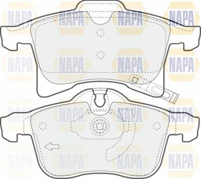 NAPA NBP1327 - Тормозные колодки, дисковые, комплект autospares.lv