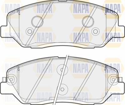 NAPA NBP1379 - Тормозные колодки, дисковые, комплект autospares.lv