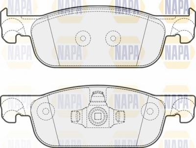 NAPA NBP1374 - Тормозные колодки, дисковые, комплект autospares.lv