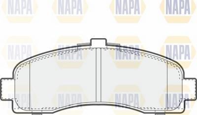 NAPA NBP1372 - Тормозные колодки, дисковые, комплект autospares.lv