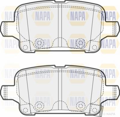 NAPA NBP1294 - Тормозные колодки, дисковые, комплект autospares.lv