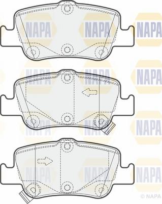 NAPA NBP1296 - Тормозные колодки, дисковые, комплект autospares.lv