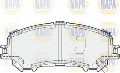 NAPA NBP1259 - Тормозные колодки, дисковые, комплект autospares.lv