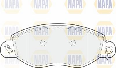 NAPA NBP1256 - Тормозные колодки, дисковые, комплект autospares.lv