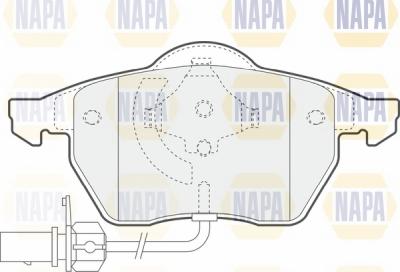 NAPA NBP1265 - Тормозные колодки, дисковые, комплект autospares.lv