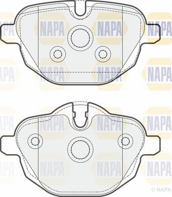 NAPA NBP1262 - Тормозные колодки, дисковые, комплект autospares.lv