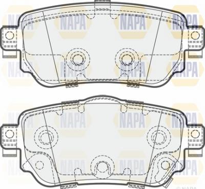 NAPA NBP1204 - Тормозные колодки, дисковые, комплект autospares.lv