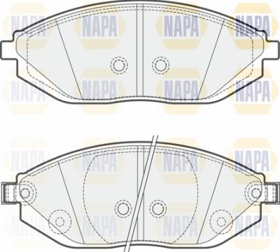 NAPA NBP1207 - Тормозные колодки, дисковые, комплект autospares.lv