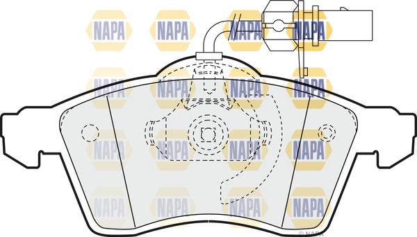 NAPA NBP1219 - Тормозные колодки, дисковые, комплект autospares.lv