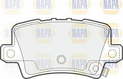 NAPA NBP1288 - Тормозные колодки, дисковые, комплект autospares.lv