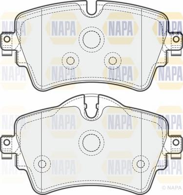 NAPA NBP1283 - Тормозные колодки, дисковые, комплект autospares.lv