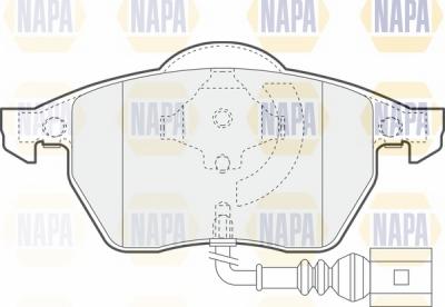 NAPA NBP1282 - Тормозные колодки, дисковые, комплект autospares.lv