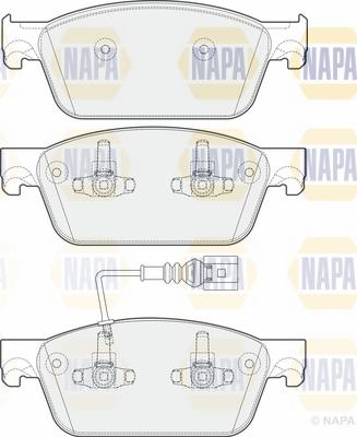 NAPA NBP1287 - Тормозные колодки, дисковые, комплект autospares.lv