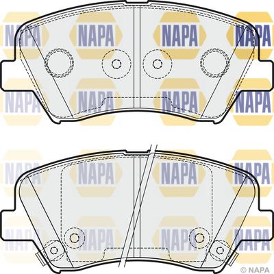 NAPA NBP1235 - Тормозные колодки, дисковые, комплект autospares.lv