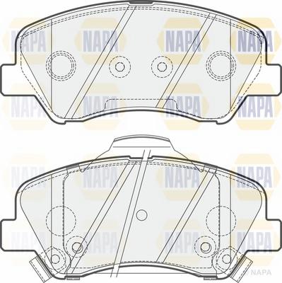 NAPA NBP1236 - Тормозные колодки, дисковые, комплект autospares.lv