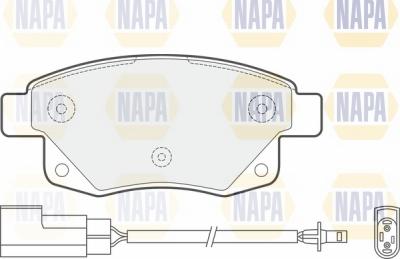 NAPA NBP1230 - Тормозные колодки, дисковые, комплект autospares.lv