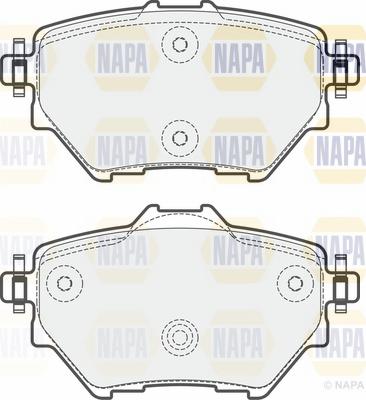 NAPA NBP1233 - Тормозные колодки, дисковые, комплект autospares.lv