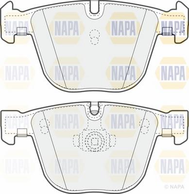 NAPA NBP1237 - Тормозные колодки, дисковые, комплект autospares.lv