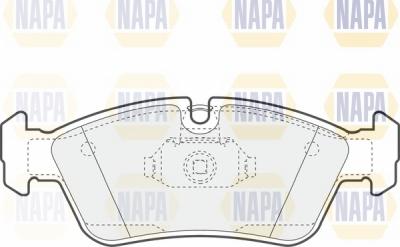 NAPA NBP1221 - Тормозные колодки, дисковые, комплект autospares.lv