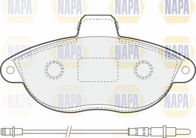 NAPA NBP1274 - Тормозные колодки, дисковые, комплект autospares.lv