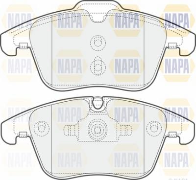 NAPA NBP1275 - Тормозные колодки, дисковые, комплект autospares.lv