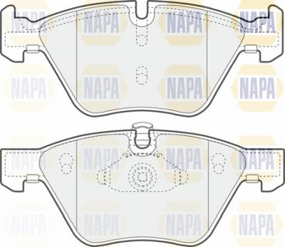 NAPA NBP1276 - Тормозные колодки, дисковые, комплект autospares.lv