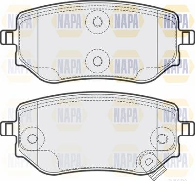 NAPA NBP1799 - Тормозные колодки, дисковые, комплект autospares.lv