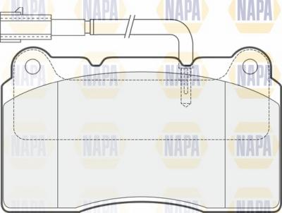 NAPA NBP1749 - Тормозные колодки, дисковые, комплект autospares.lv