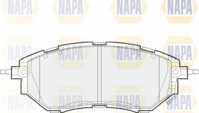 NAPA NBP1744 - Тормозные колодки, дисковые, комплект autospares.lv