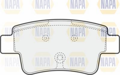 NAPA NBP1750 - Тормозные колодки, дисковые, комплект autospares.lv