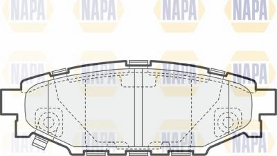 NAPA NBP1706 - Тормозные колодки, дисковые, комплект autospares.lv