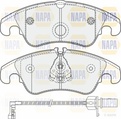NAPA NBP1701 - Тормозные колодки, дисковые, комплект autospares.lv