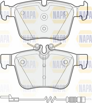 NAPA NBP1714 - Тормозные колодки, дисковые, комплект autospares.lv