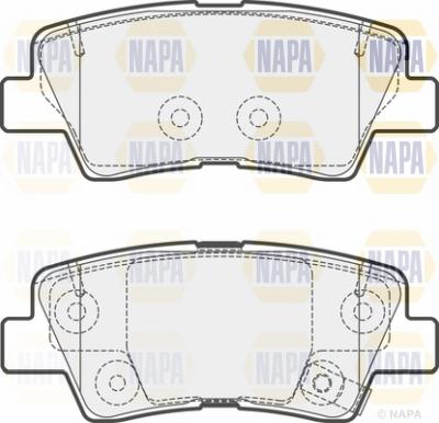 NAPA NBP1785 - Тормозные колодки, дисковые, комплект autospares.lv