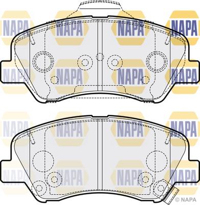 NAPA NBP1780 - Тормозные колодки, дисковые, комплект autospares.lv