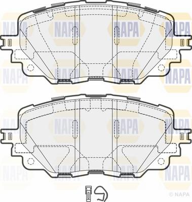 NAPA NBP1788 - Тормозные колодки, дисковые, комплект autospares.lv