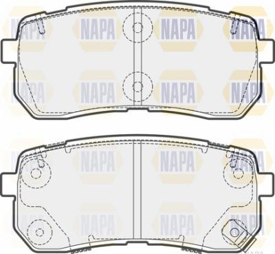 NAPA NBP1783 - Тормозные колодки, дисковые, комплект autospares.lv