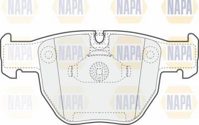 NAPA NBP1734 - Тормозные колодки, дисковые, комплект autospares.lv