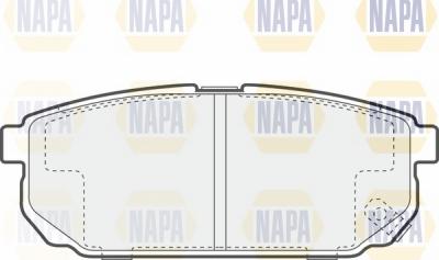 NAPA NBP1735 - Тормозные колодки, дисковые, комплект autospares.lv