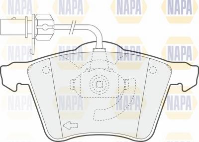 NAPA NBP1733 - Тормозные колодки, дисковые, комплект autospares.lv