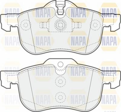 NAPA NBP1722 - Тормозные колодки, дисковые, комплект autospares.lv