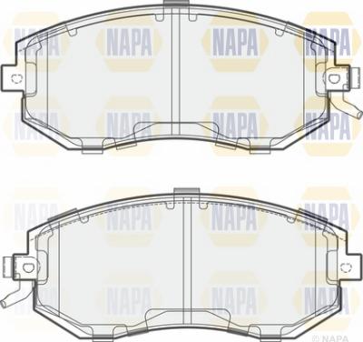 NAPA NBP1771 - Тормозные колодки, дисковые, комплект autospares.lv