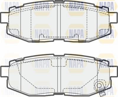 NAPA NBP1773 - Тормозные колодки, дисковые, комплект autospares.lv