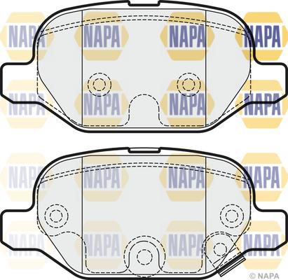 NAPA NBP1772 - Тормозные колодки, дисковые, комплект autospares.lv