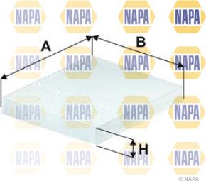 NAPA NFC4238 - Фильтр воздуха в салоне autospares.lv