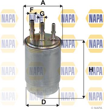 NAPA NFF2227 - Топливный фильтр autospares.lv