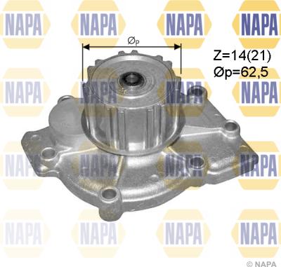 NAPA NWP1466 - Водяной насос autospares.lv