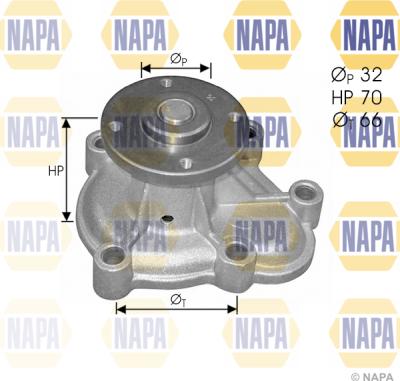 NAPA NWP1404 - Водяной насос autospares.lv