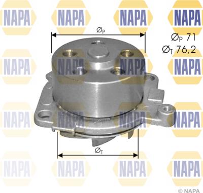 NAPA NWP1486 - Водяной насос autospares.lv