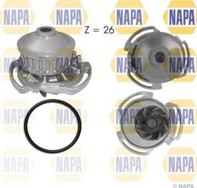 NAPA NWP1009 - Водяной насос autospares.lv